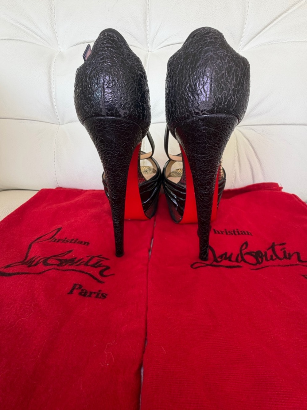 Authentic Christian Louboutin divinoche 160 platform D'orsay - Picture 5 of 9